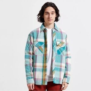 Urban Outfitters Plaid Seersucker Shirt Jacket